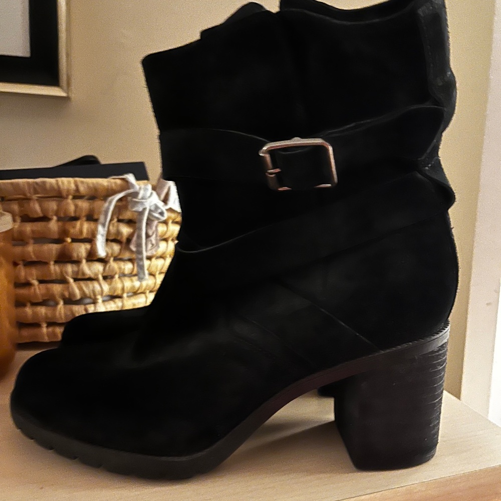 Clark’s Black Suede Ankle Boots